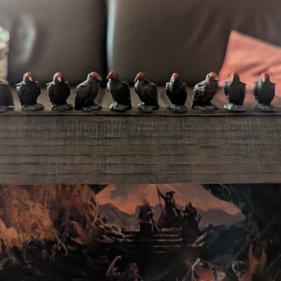 Daggerheart Fear Tracker - Quạ/Kền kền trên mái nhà - Nam châm