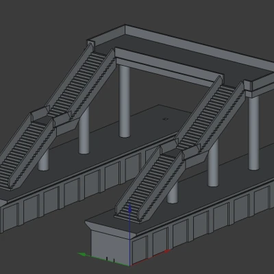 Cầu đi bộ cho Ga Tàu H0, Bahnsteig Eisenbahnstation 1:87