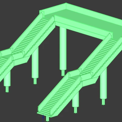 Cầu đi bộ cho Ga Tàu H0, Bahnsteig Eisenbahnstation 1:87