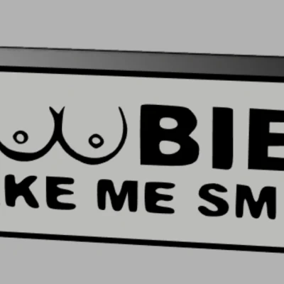 Mô hình "Boobies" - Biển "Boobies Make Me Smile"