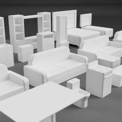 Bộ Nội Thất Mini Tỉ Lệ 1:100