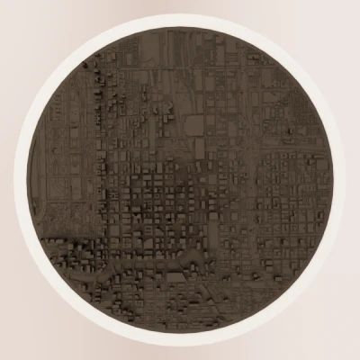 Bản đồ địa hình tròn Chicago – STL