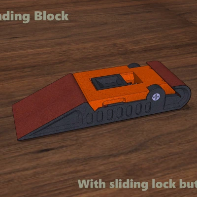 Khối Chà Nhám — Có Nút Khóa Trượt