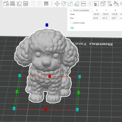 Mô hình chó Poodle thu nhỏ/chó/poodle