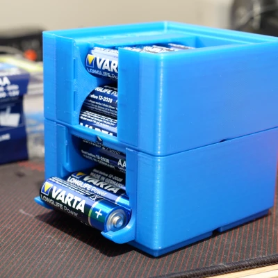 Hộp đựng pin Gridfinity xếp chồng nam châm