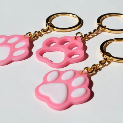 Móc khóa hình bàn chân động vật