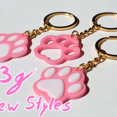 Móc khóa hình bàn chân động vật