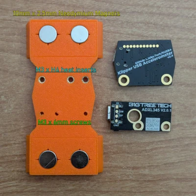 KUSBA / BigTreeTech USB-C ADXL345 Gắn Nam Châm Lên Bed (Nam Châm Neodymium Tròn 10mm)