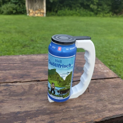 Giá đỡ lon 500ml có nắp xoay chống bụi - dễ in