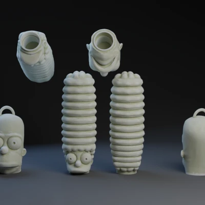 Nắp Van Lốp Xe Marge và Homer : Nắp Chụp Xe Đạp