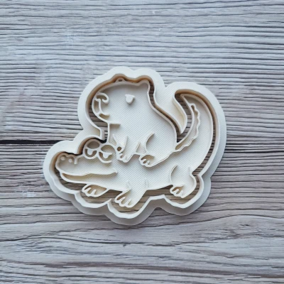 Bộ Dụng Cụ Cắt Bánh Quy Capybara Dễ Thương Kèm Táo Sấu