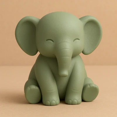 Mẫu in 3D Con Voi Con Đáng Yêu