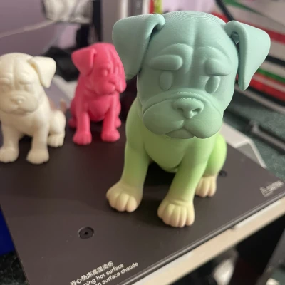 Chó Boxer Con Phong Cách Hoạt Hình Đang Ngồi – Hai Kích Cỡ