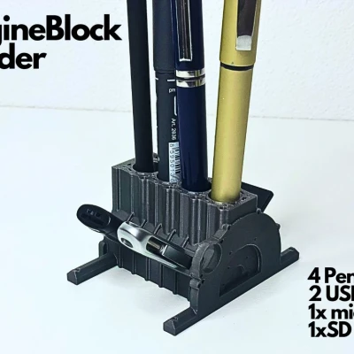 Chân Cắm Bút Hình Khối Động Cơ Xe Hơi (USB, SD, microSD)