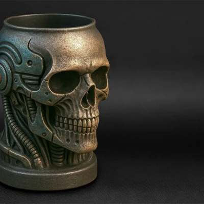 Giá đỡ lon lấy cảm hứng từ đầu lâu Terminator