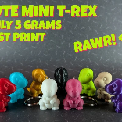 T-Rex Tí Hon Dễ Thương + Móc Khóa