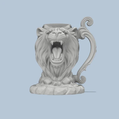 Giá Đỡ Lon Hình Đầu Sư Tử Độ Phân Giải Cao