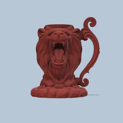 Giá Đỡ Lon Hình Đầu Sư Tử Độ Phân Giải Cao