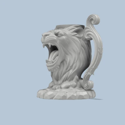 Giá Đỡ Lon Hình Đầu Sư Tử Độ Phân Giải Cao