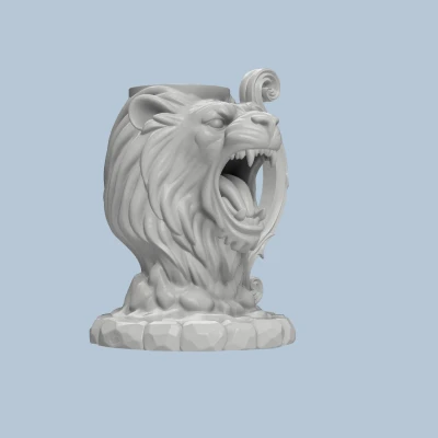 Giá Đỡ Lon Hình Đầu Sư Tử Độ Phân Giải Cao