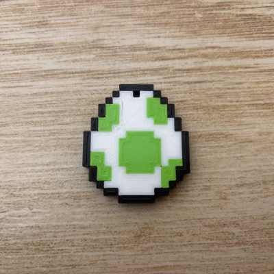 Móc Khóa Trứng Yoshi 8-bit – Lắp Ráp Dễ Dàng Không Cần Keo