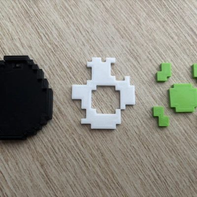 Móc Khóa Trứng Yoshi 8-bit – Lắp Ráp Dễ Dàng Không Cần Keo