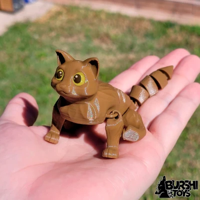 Mèo Flexi (có file 3mf) - In Không Cần Lắp Ráp - Mèo Khớp - Flow