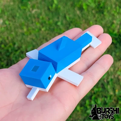 MÔ HÌNH CÁ HEO MINECRAFT DẺO KHỚP NỐI (Kèm file 3mf)