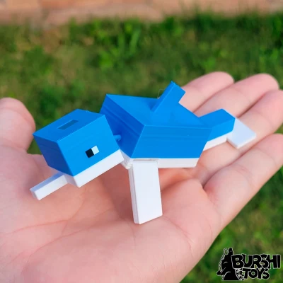 MÔ HÌNH CÁ HEO MINECRAFT DẺO KHỚP NỐI (Kèm file 3mf)