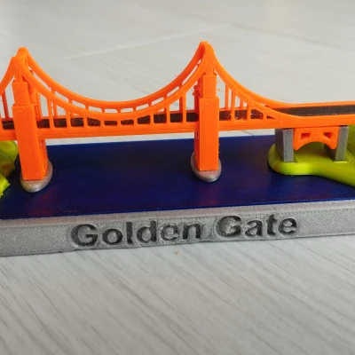 Mô Hình Thu Nhỏ Cầu Cổng Vàng