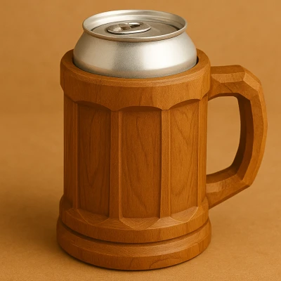 Chân Đế Giữ Lon (Can Holder) - Phong Cách Gỗ Cổ Điển