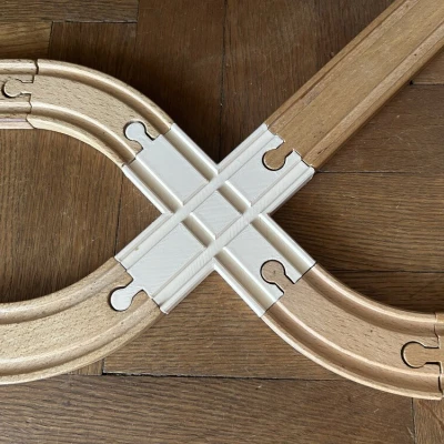 Đường Ray Giao Kim Cương 45/90 độ - Ray Gỗ Brio/IKEA