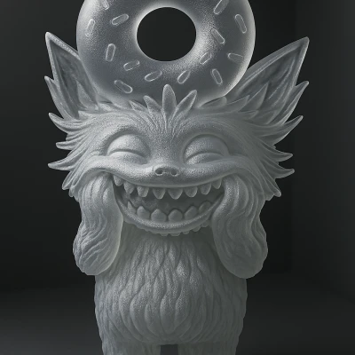 Móc Khóa Labubu Bánh Donut – Móc Khóa Độc Đáo Có "Miếng Cắn"