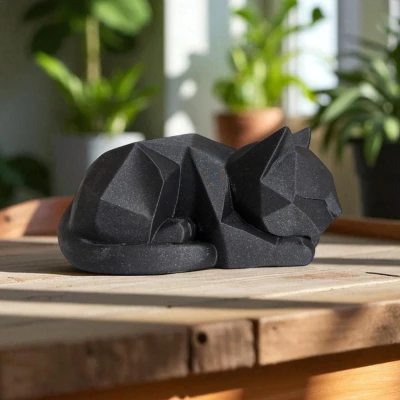 Mèo Con Low Poly Dễ Thương Đang Chờ