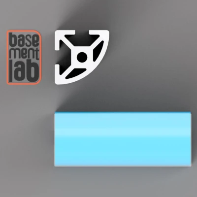 Thanh Nhôm 2020 R20-90° Bo Góc Mở 2 Mặt