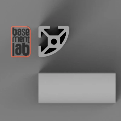 Thanh Nhôm 2020 R20-90° Bo Góc Mở 2 Mặt