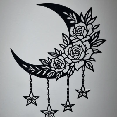 Sự kết hợp tinh tế giữa trăng và hoa