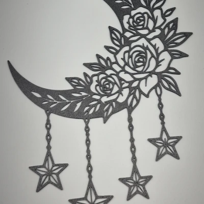 Sự kết hợp tinh tế giữa trăng và hoa