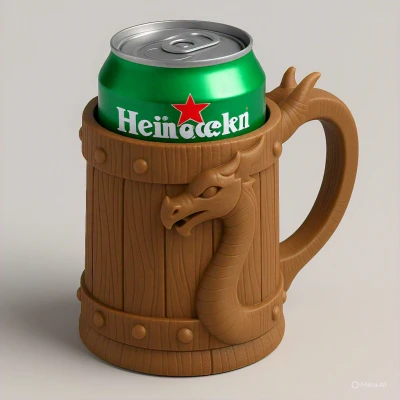 Ly Bia Gỗ Viking Kiểu Cổ - Giá Đỡ Lon Bia