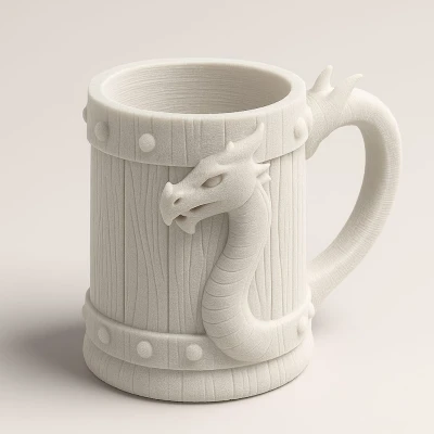 Ly Bia Gỗ Viking Kiểu Cổ - Giá Đỡ Lon Bia