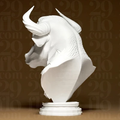Tượng Trâu Thanh Lịch - Bản In 3D