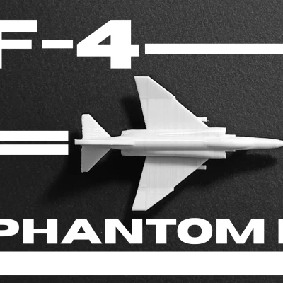 Máy bay chiến đấu mini F-4 Phantom II in liền khối