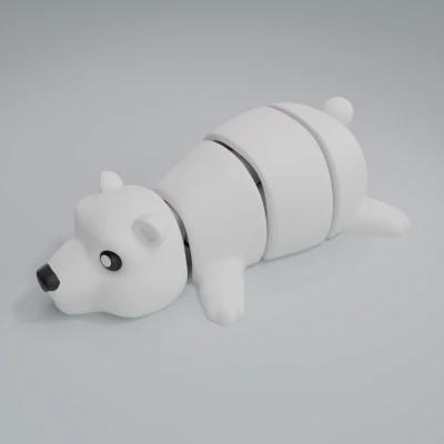 Gấu Bắc Cực - Móc Khóa Khớp Nối