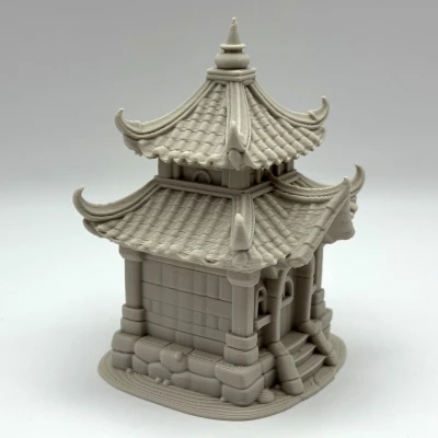 Mô Hình Chùa Phật Giáo Thu Nhỏ Dễ In