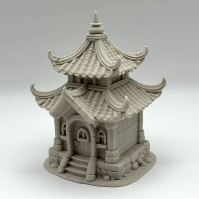 Mô Hình Chùa Phật Giáo Thu Nhỏ Dễ In