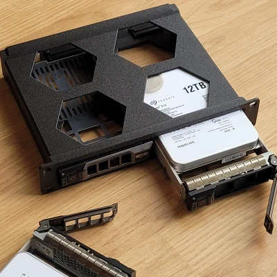 Khung Rack 1U 10 inch: 2 ổ HDD 3.5 inch - Gắn nóng !