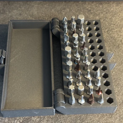 Hộp Đựng Mũi Khoan/Đầu Vít – Chứa 60 Mũi (12x5) – Hộp Tổ Chức Nhỏ Gọn Cho Mũi Khoan/Đầu Vít