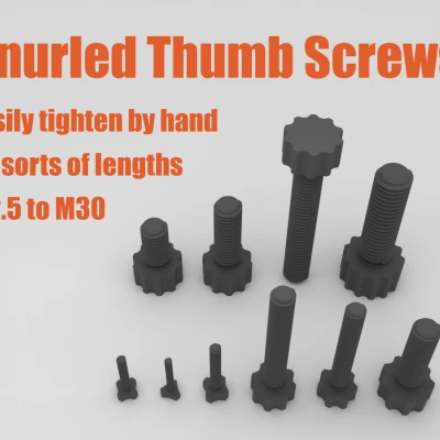 Ốc Vít Vặn Tay Bánh Xe Răng Cưa M2.5 - M30 (Bao Gồm Cả STEP) - In Tại Chỗ