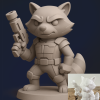 Rocket Racoon (Vệ Binh Dải Ngân Hà) - Mô hình 3D - Thumbnail 1