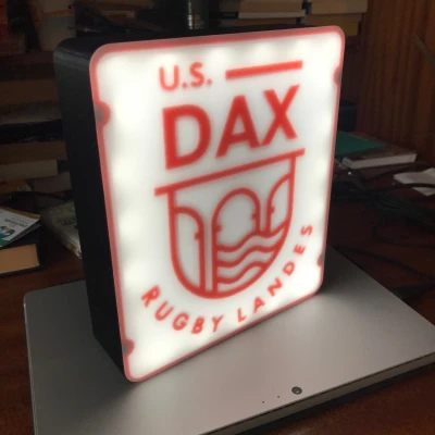 Đèn Ngủ Logo US Dax Rugby (Có Đèn Nền)